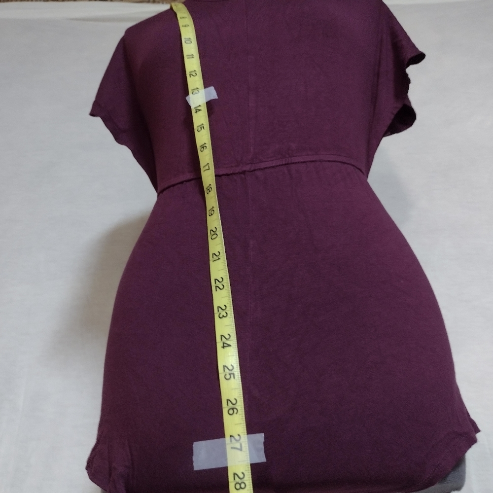 art class Burgundy Short Sleeve V-Neck Romper - Picture 9 of 14
